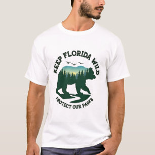 Camiseta Mantener Florida Salvaje Proteja Nuestros Parques 