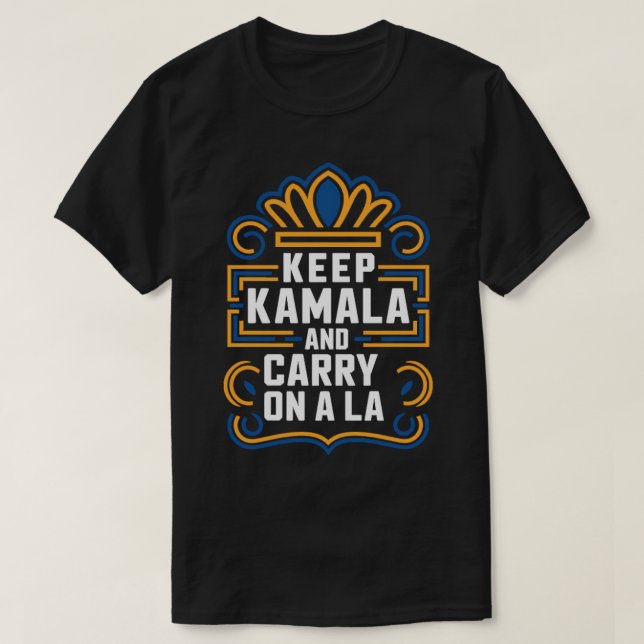 Camiseta mantener kamala y seguir a la ley por el mehdi (Diseño del anverso)