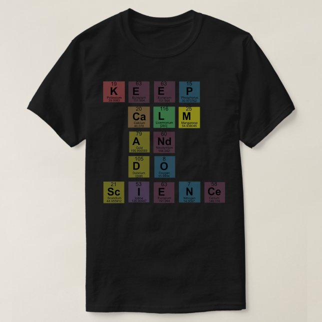 Camiseta Mantener la calma amp Do Science (Diseño del anverso)