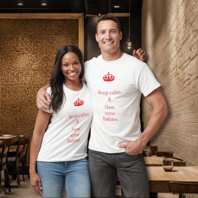 Camiseta mantener la calma -Baklava (Subido por el creador)