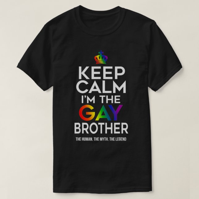 Camiseta Mantener la calma Bandera del Orgullo Gay LGBTQ Fu (Diseño del anverso)