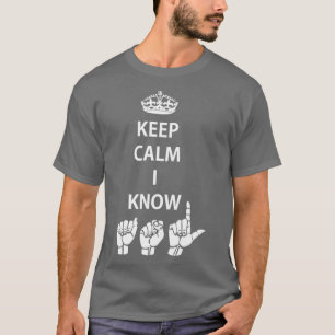 Camiseta Mantener la calma Conozco el diseño del lenguaje d