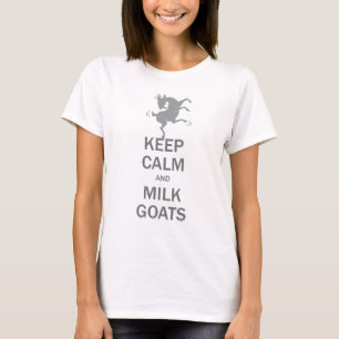 Camiseta Mantener la calma de las cabras de leche