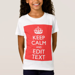 Camiseta Mantener la CALMA de su texto en coral