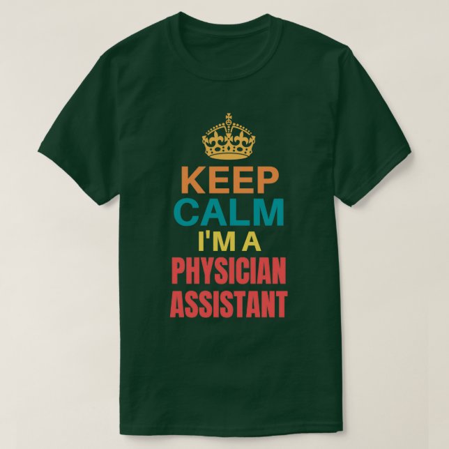 Camiseta Mantener La Calma De Un Auxiliar Médico (Diseño del anverso)