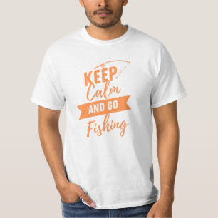 Camiseta mantener la calma e ir a pescar