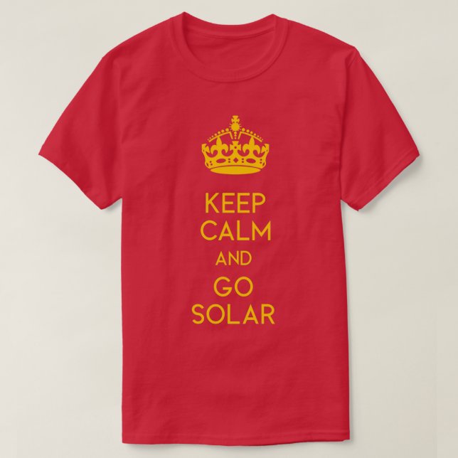 Camiseta Mantener la calma e ir amarillo solar (Diseño del anverso)