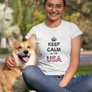 Camiseta Mantener la calma en Estados Unidos