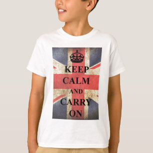 Camiseta Mantener La Calma En La Bandera Británica