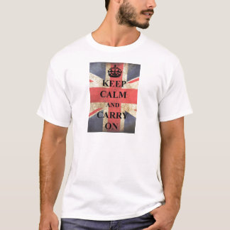 Camiseta Mantener La Calma En La Bandera Británica