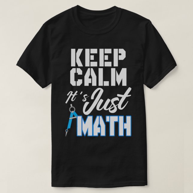 Camiseta Mantener la calma es sólo matemática (Diseño del anverso)