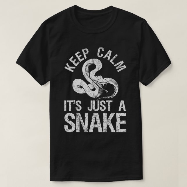Camiseta Mantener La Calma Es Sólo Una Serpiente (Diseño del anverso)