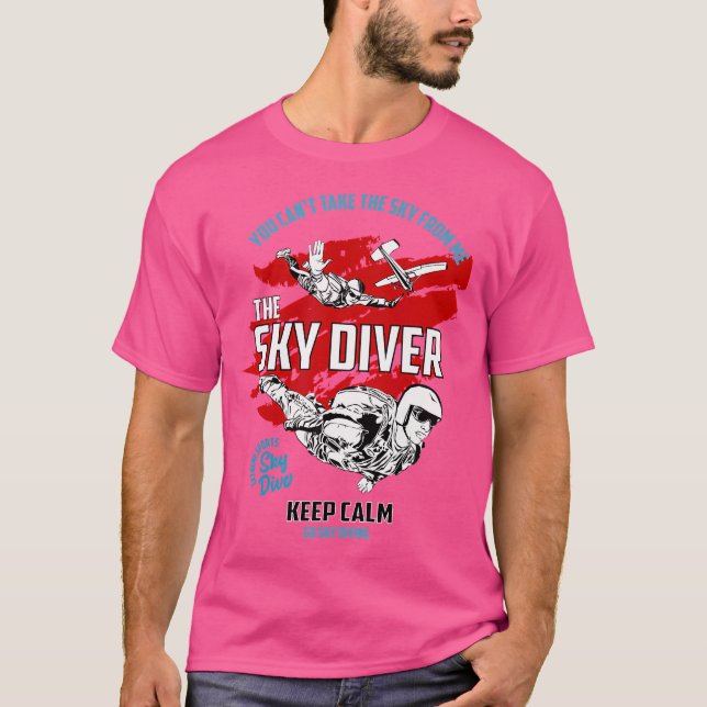 Camiseta Mantener la calma Go Sky Diving (Anverso)