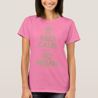 Camiseta Mantener la calma Ir Vegan