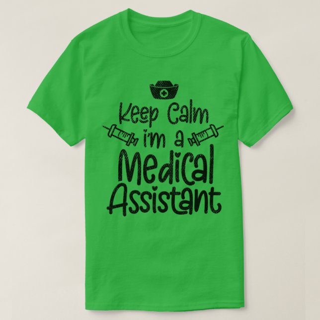 Camiseta Mantener la calma Ix27m A Auxiliar Médico 3 (Diseño del anverso)