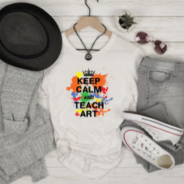 Camiseta Mantener la calma para enseñar las salpicaduras co