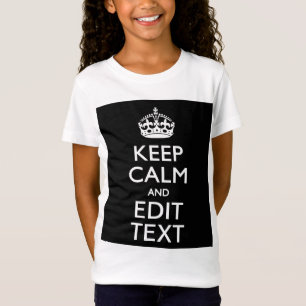 Camiseta Mantener la calma personalizada y editar texto en 