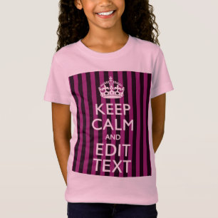 Camiseta Mantener la CALMA personalizada y el texto sobre r