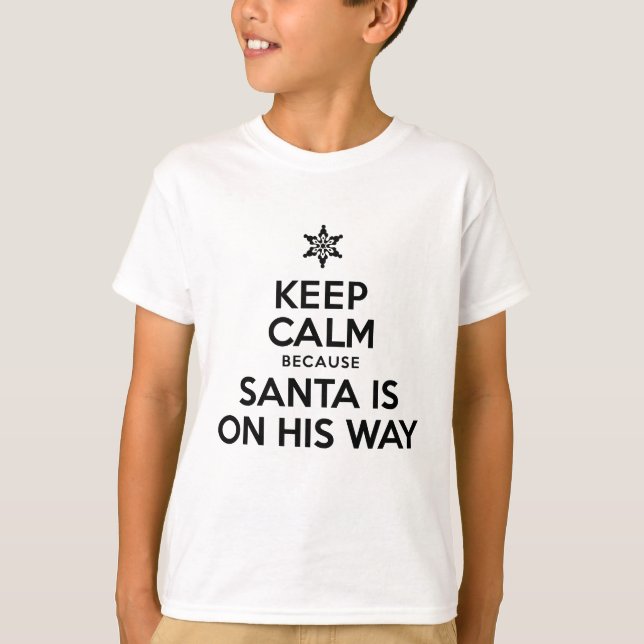 Camiseta Mantener la calma Santa (Anverso)