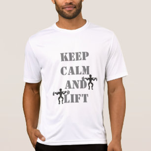 Camiseta Mantener la calma Tren de elevación del elevador d