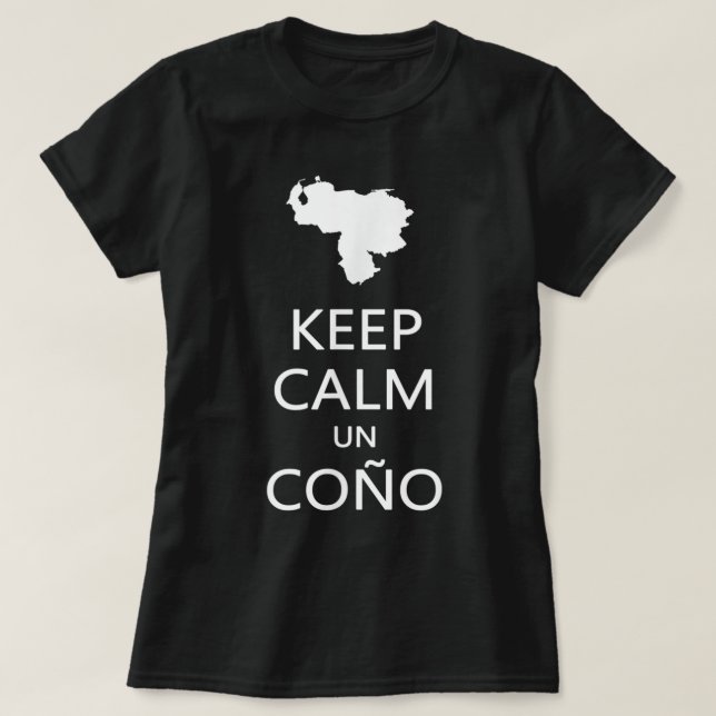 Camiseta Mantener la calma Un Cono SOS Venezuela Regalo Dic (Diseño del anverso)