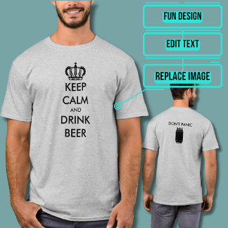 Camiseta Mantener la calma y beber cerveza