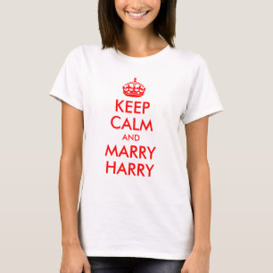 Camiseta Mantener la calma y casarse con Harry Shirt