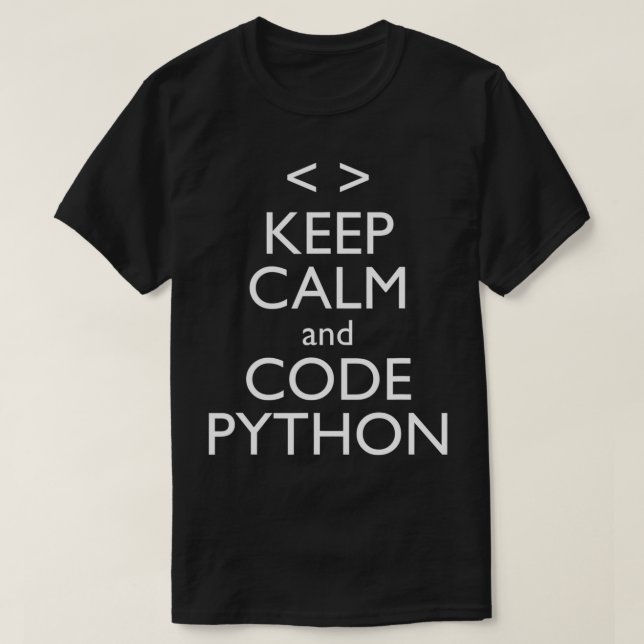 Camiseta Mantener la calma y codificar Python Coder (Diseño del anverso)