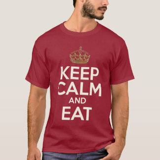 Camiseta Mantener La Calma Y Comer
