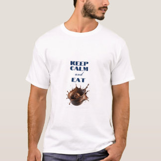 CAMISETA MANTENER LA CALMA Y COMER CHOCOLATE