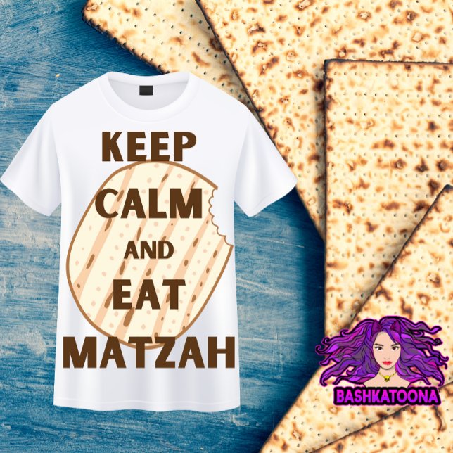 Camiseta Mantener la calma y comer Matzah Funny Passover De (Subido por el creador)