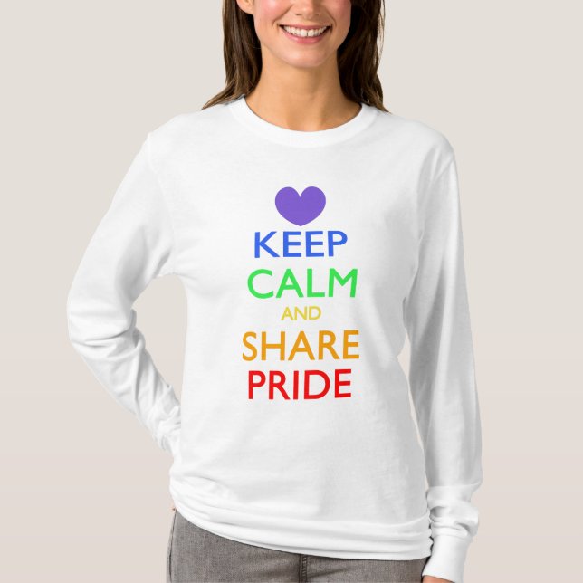 Camiseta Mantener la calma y compartir el orgullo (Anverso)