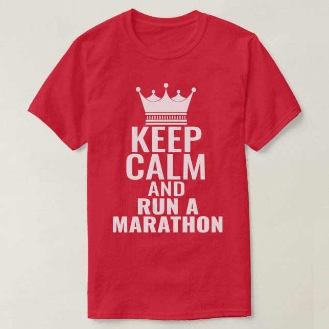 Camiseta Mantener la calma y correr una maratón (Diseño del anverso)