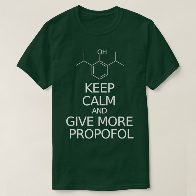 Camiseta Mantener la calma y dar más Propofolia (Diseño del anverso)