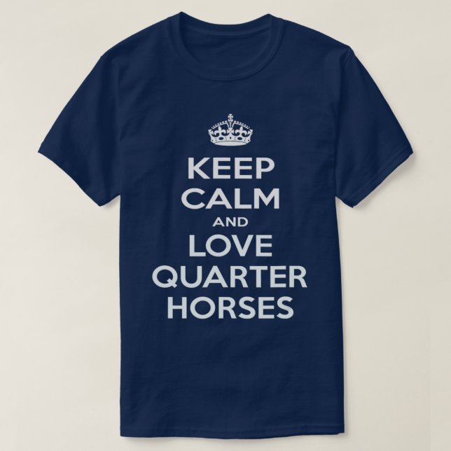 Camiseta Mantener la calma y el amor en los caballos (Diseño del anverso)