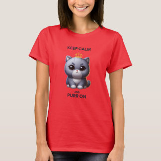 Camiseta Mantener la calma y el error en
