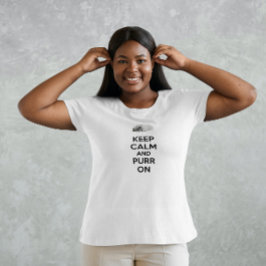 Camiseta Mantener la calma y el error en el gato durmiente