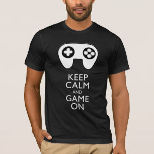 Camiseta MANTENER LA CALMA Y EL JUEGO ENCENDIDOS - Panel de