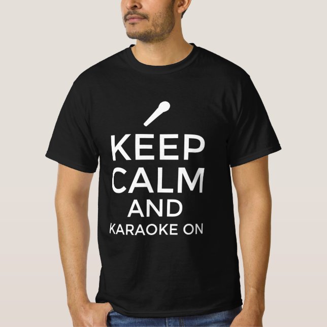 Camiseta Mantener la calma y el karaoke (Anverso)