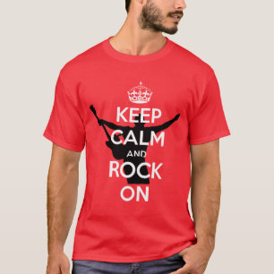 Camiseta Mantener la calma y el rock en marcha