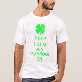 Camiseta Mantener la calma y el Shamrock en DS