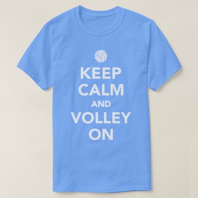 Camiseta Mantener la calma y el voleibol (Diseño del anverso)
