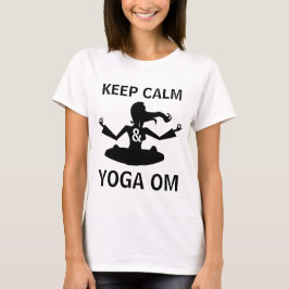 Camiseta Mantener la calma y el yoga OM personalizable dive