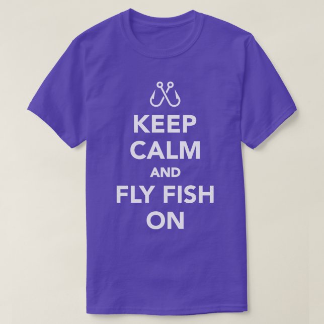 Camiseta Mantener la calma y faenar con pesca (Diseño del anverso)