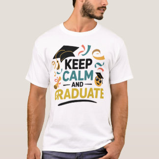Camiseta Mantener la calma y graduar