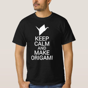 Camiseta Mantener La Calma Y Hacer Que El Papel Origami Se