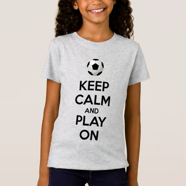 Camiseta Mantener la calma y jugar (Anverso)