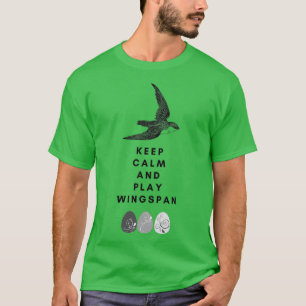 Camiseta Mantener la calma y jugar a la envergadura