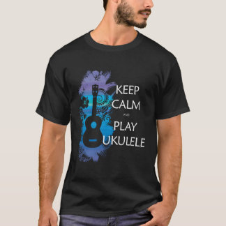 Camiseta Mantener La Calma Y Jugar A La Tribal Ukulele Colo