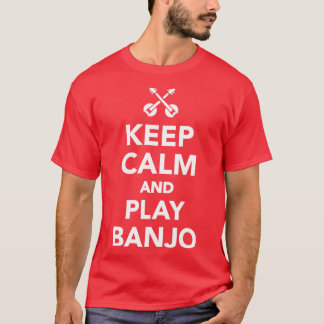 Camiseta Mantener la calma y jugar al banjo